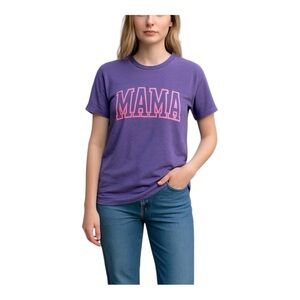 MAMA T-Shirt | Gildan Softstyle Women’s Fit sizes L and 2xl Purple w/Pink Text |
